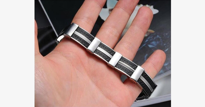 Dark Maze Stainless Steel Men's Bracelet