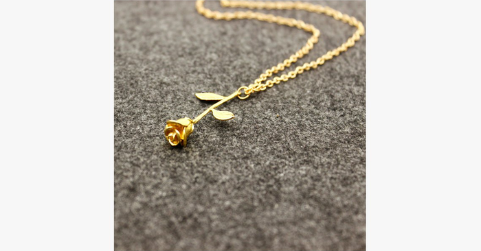 Delicate Rose Flower Pendant