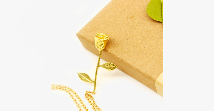 Delicate Rose Flower Pendant