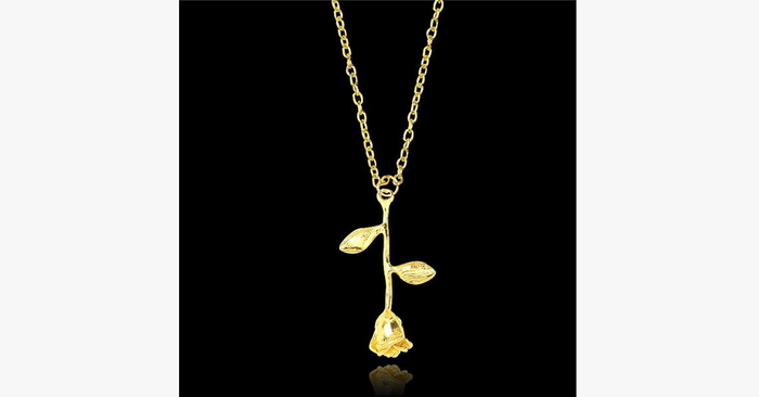 Delicate Rose Flower Pendant