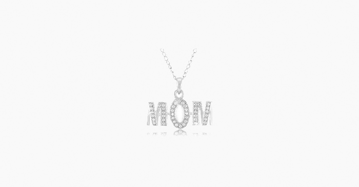 Diamond Accent MOM Pendant with 18" Chain