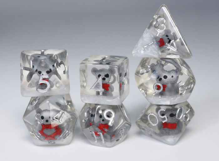 Distinguished Gentleman Teddy RPG Dice Set Plastic Dice Foam Brain Games