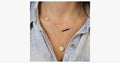 Double Chain Blue Bead Necklace