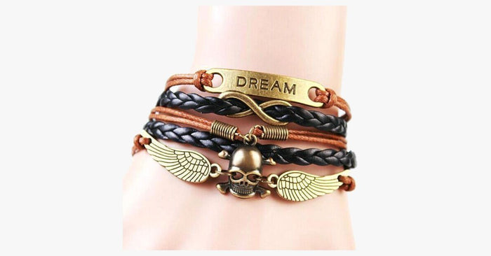 Dream Infinity Skull Angel Bracelet