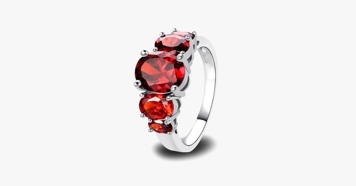 Elegance Garnet Ring