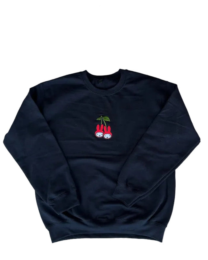 Embroidered Cherry Bunny Sweatshirt