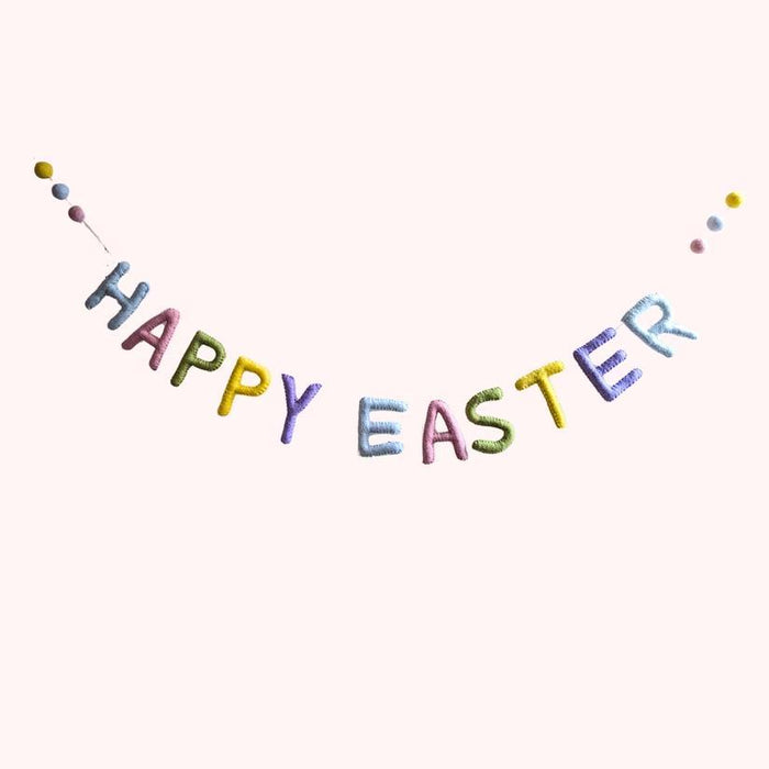 Felt Happy Easter Garland