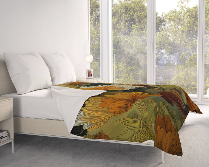 Floral Abstract Comforter in Cotton or Polyester, 107