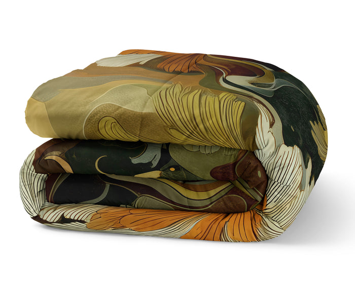 Floral Abstract Comforter in Cotton or Polyester, 107