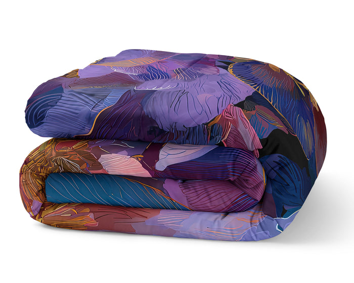Floral Abstract Comforter in Cotton or Polyester, 115