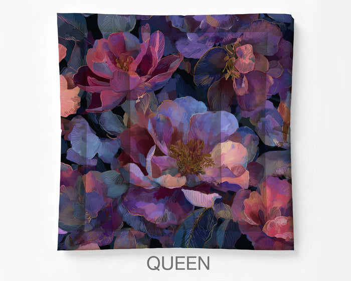 Floral Abstract Comforter in Cotton or Polyester, 115
