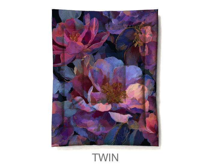 Floral Abstract Comforter in Cotton or Polyester, 115