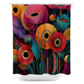 Floral Abstract Design Shower Curtain, 102