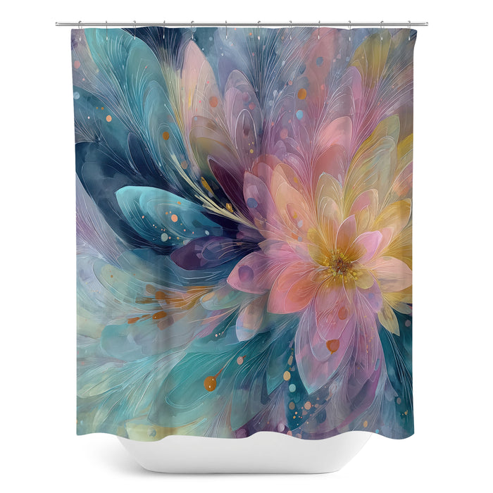 Floral Abstract Design Shower Curtain, 104