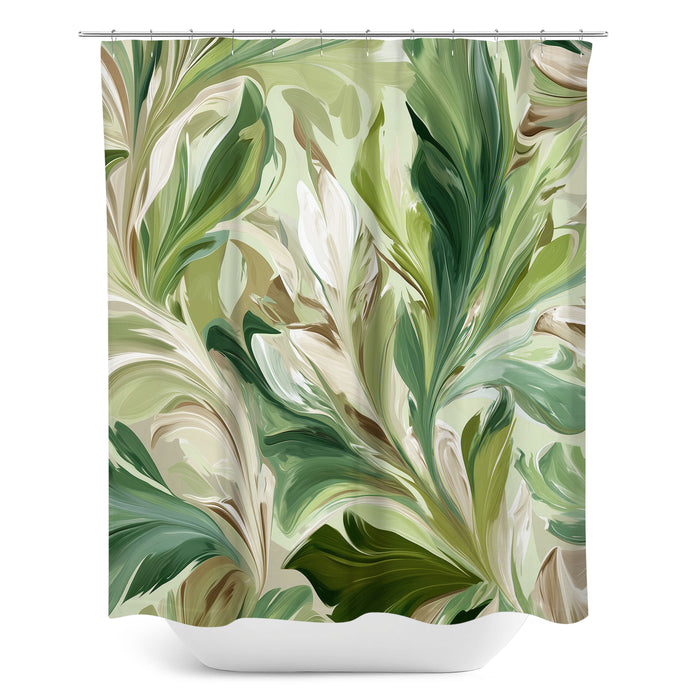 Floral Abstract Design Shower Curtain, 108