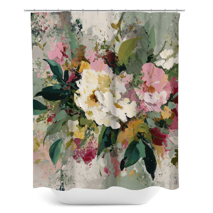 Floral Abstract Design Shower Curtain, 109