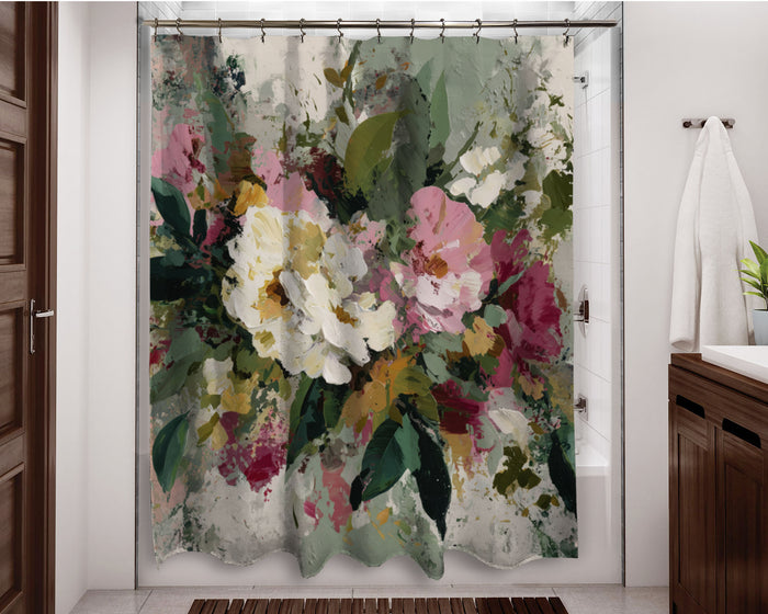 Floral Abstract Design Shower Curtain, 109