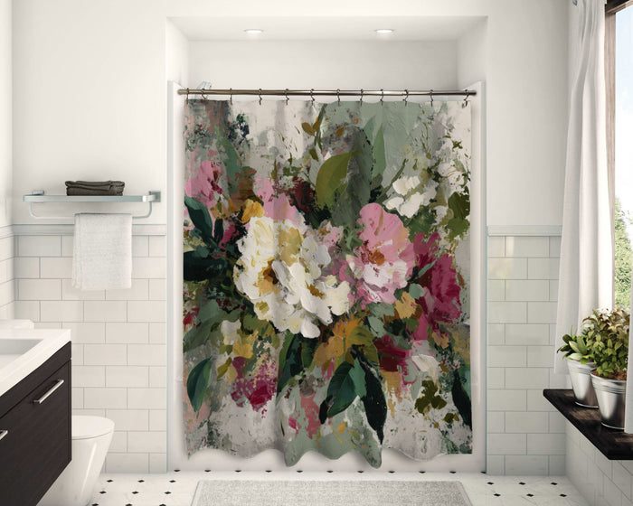 Floral Abstract Design Shower Curtain, 109