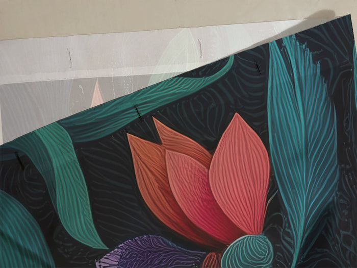 Floral Abstract Design Shower Curtain, 111
