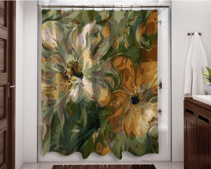 Floral Abstract Design Shower Curtain, 112