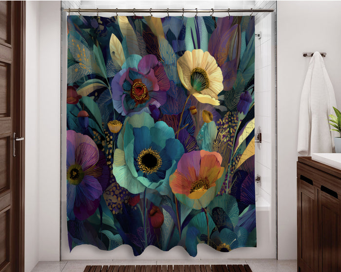 Floral Abstract Design Shower Curtain, 113