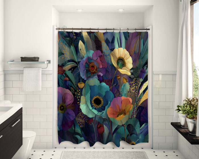 Floral Abstract Design Shower Curtain, 113