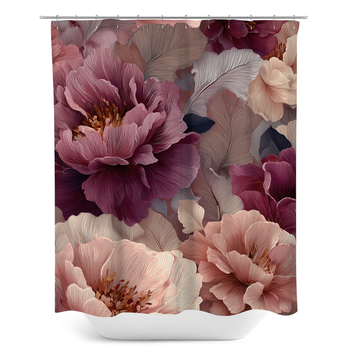 Floral Abstract Design Shower Curtain, 117