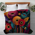 Floral Abstract Duvet Cover in Cotton or Polyester, 102