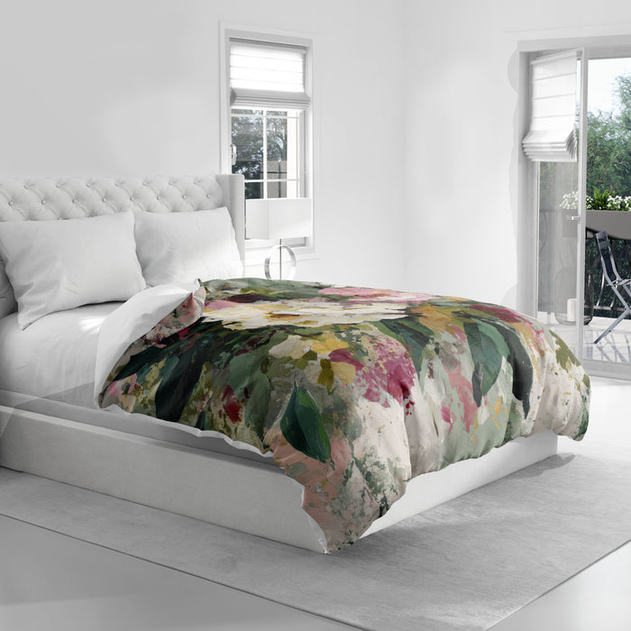 Floral Abstract Duvet Cover in Cotton or Polyester, 109