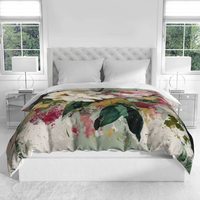 Floral Abstract Duvet Cover in Cotton or Polyester, 109
