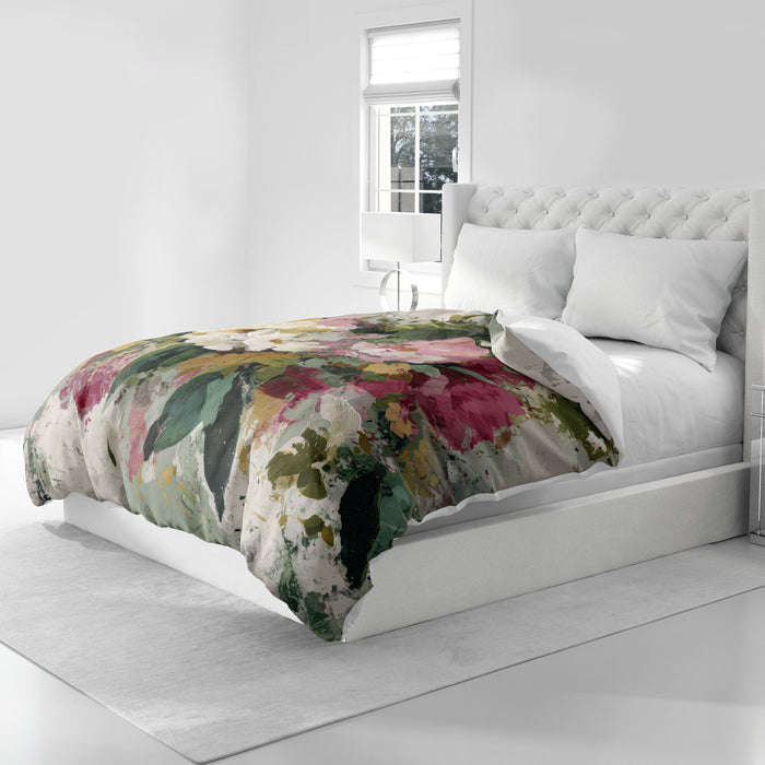Floral Abstract Duvet Cover in Cotton or Polyester, 109