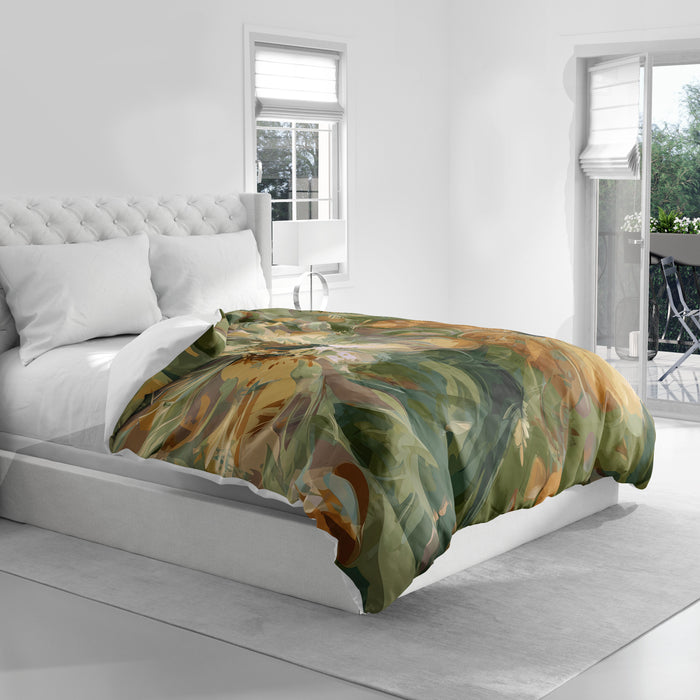 Floral Abstract Duvet Cover in Cotton or Polyester, 112