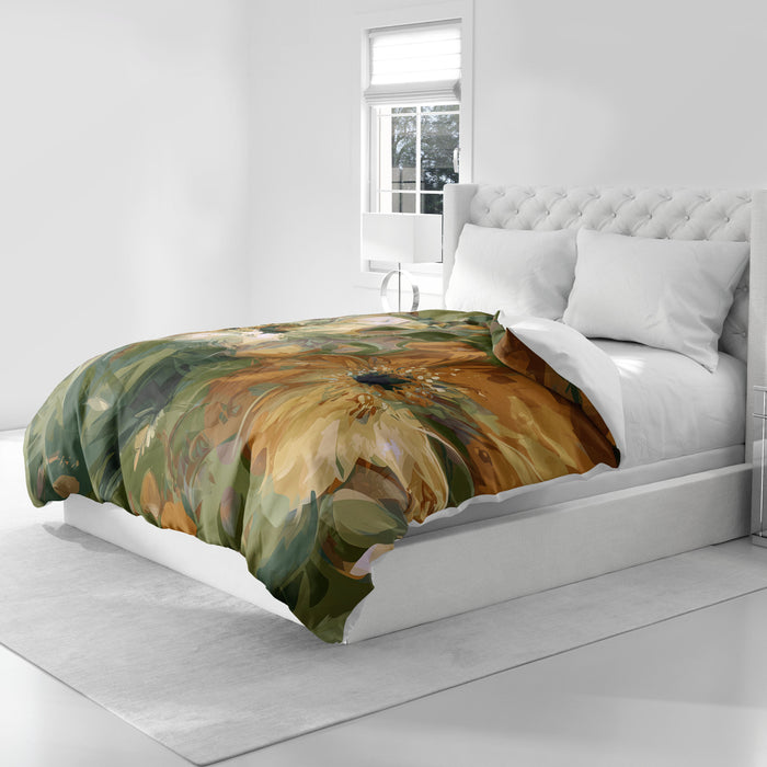 Floral Abstract Duvet Cover in Cotton or Polyester, 112