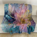 Floral Abstract Sherpa Fleece Throw, 104