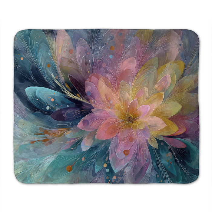 Floral Abstract Sherpa Fleece Throw, 104