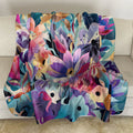 Floral Abstract Sherpa Fleece Throw, 105