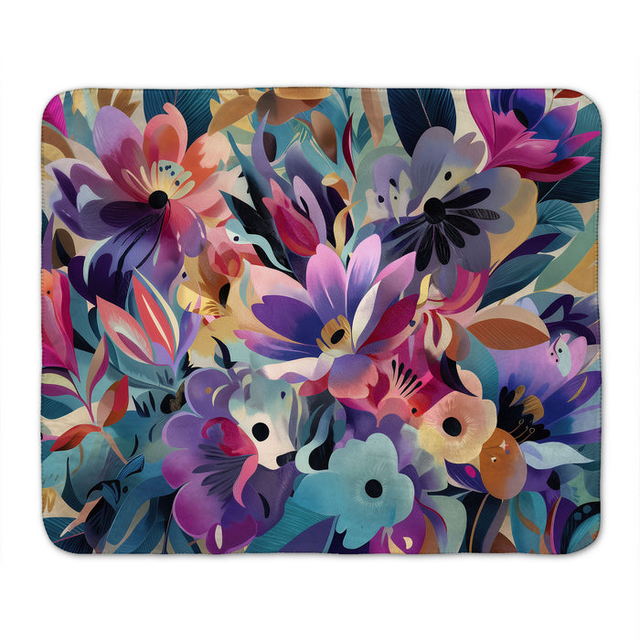 Floral Abstract Sherpa Fleece Throw, 105