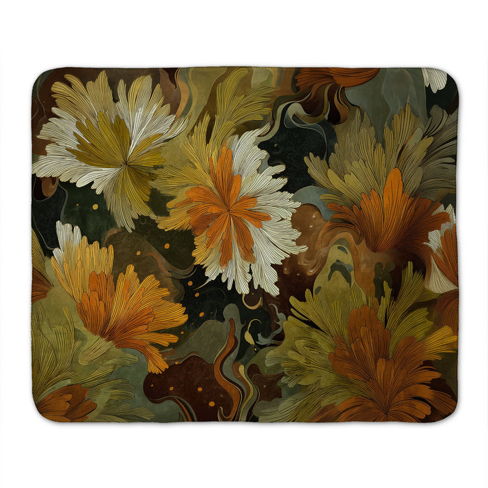 Floral Abstract Sherpa Fleece Throw, 107