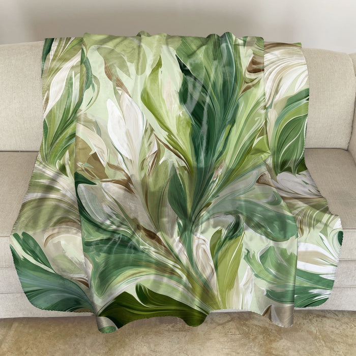 Floral Abstract Sherpa Fleece Throw, 108