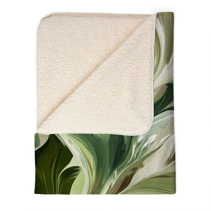 Floral Abstract Sherpa Fleece Throw, 108