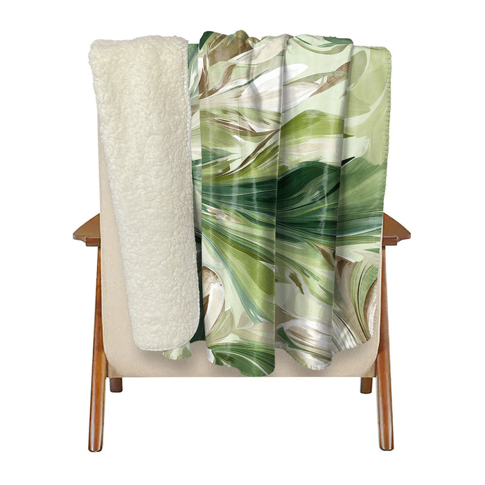 Floral Abstract Sherpa Fleece Throw, 108