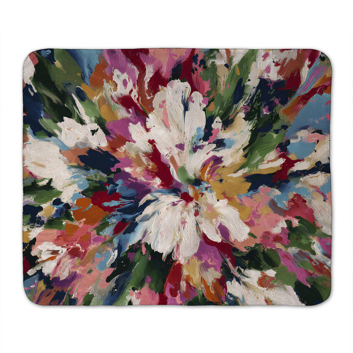 Floral Abstract Sherpa Fleece Throw, 110