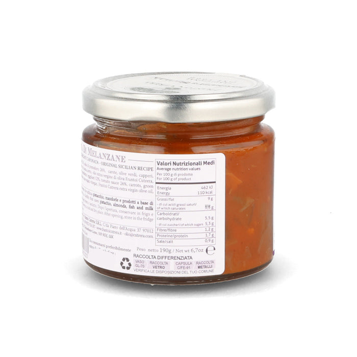 Frantoi Cutrera Sicilian Eggplant Caponata, 190g