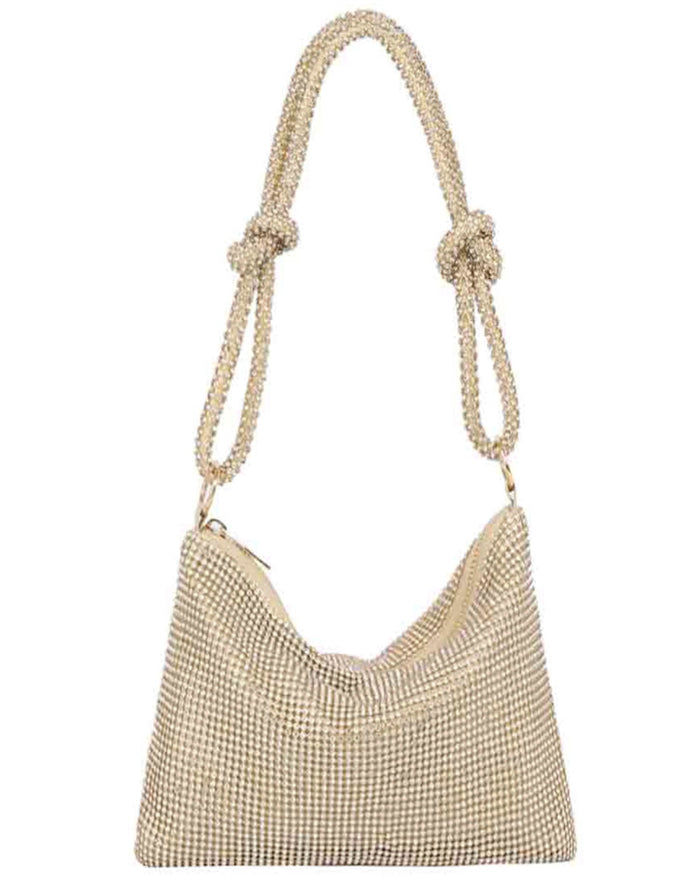 Gold Rhinestone Shoulder Bag