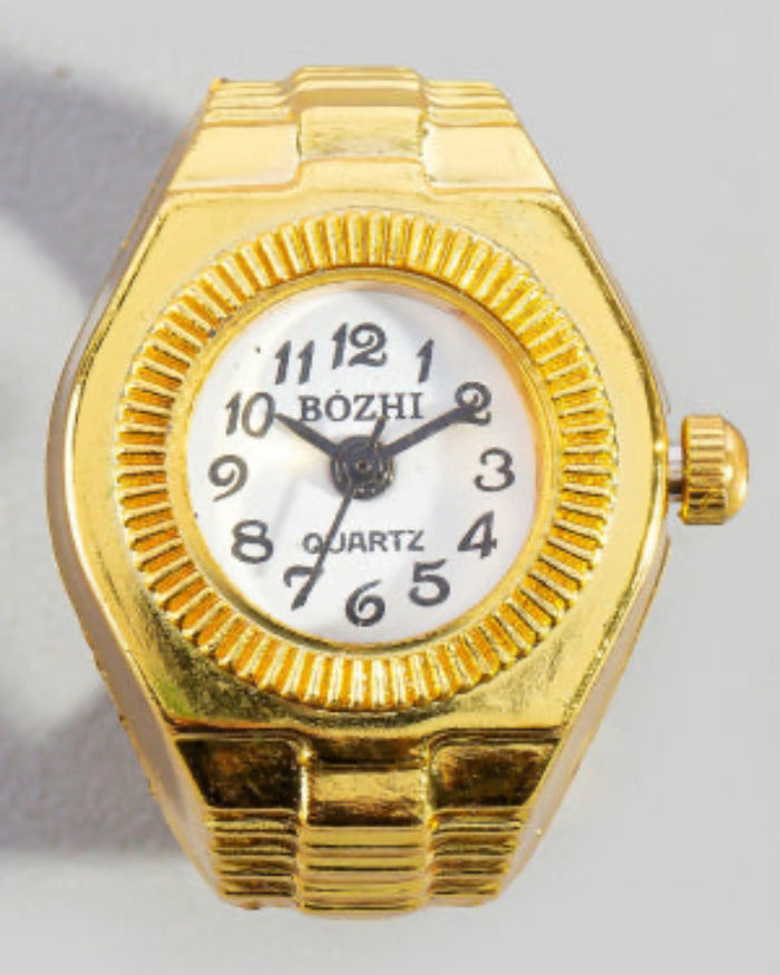 Gold Round Watch Ring