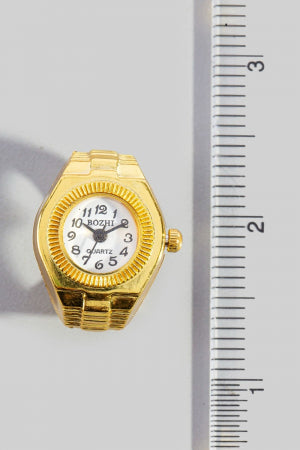 Gold Round Watch Ring