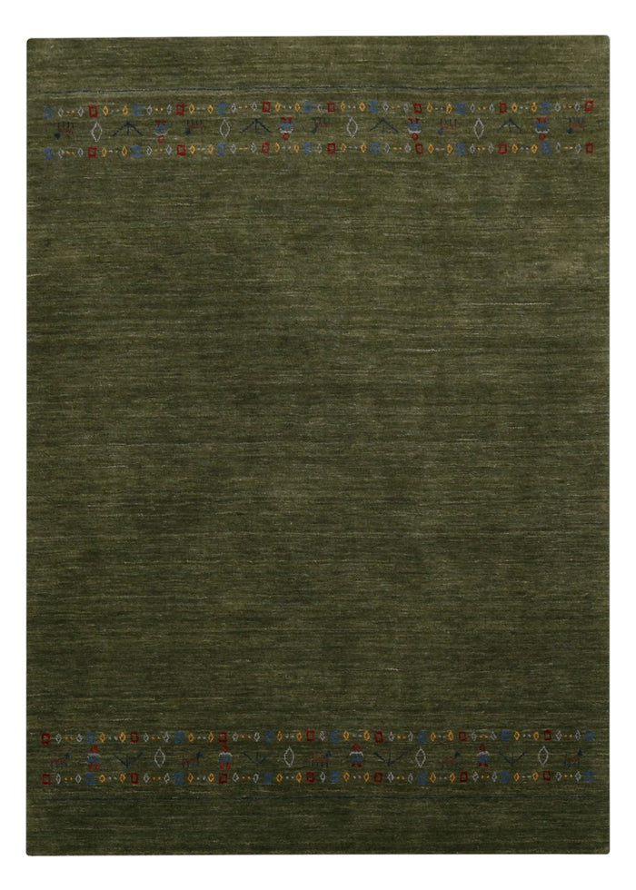 Green Contemporary Design Hand Loomed Wool Area Rug - The Rug Decor