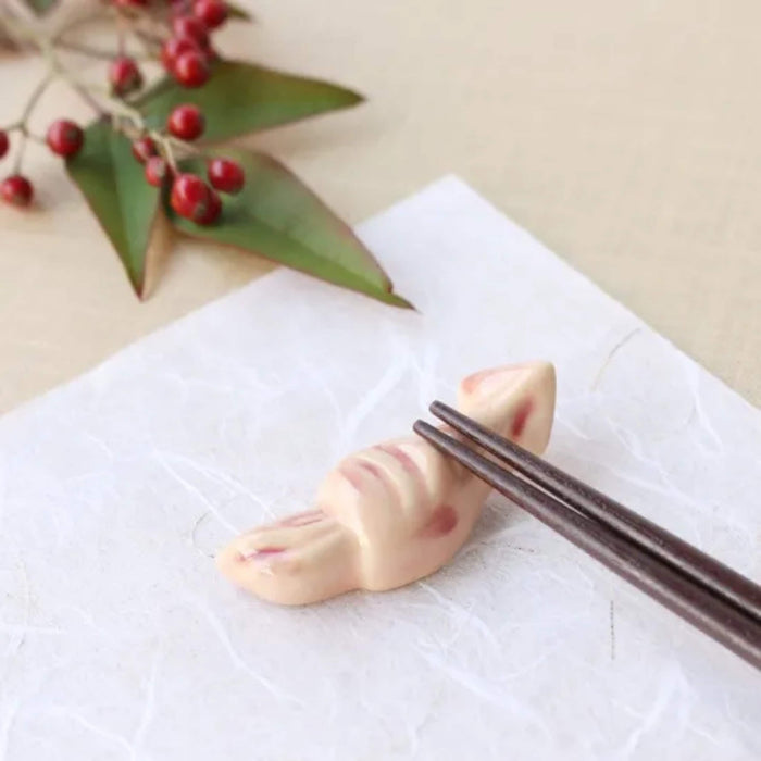 Grilled Squid Japanese Ceramic Chopstick Rest
