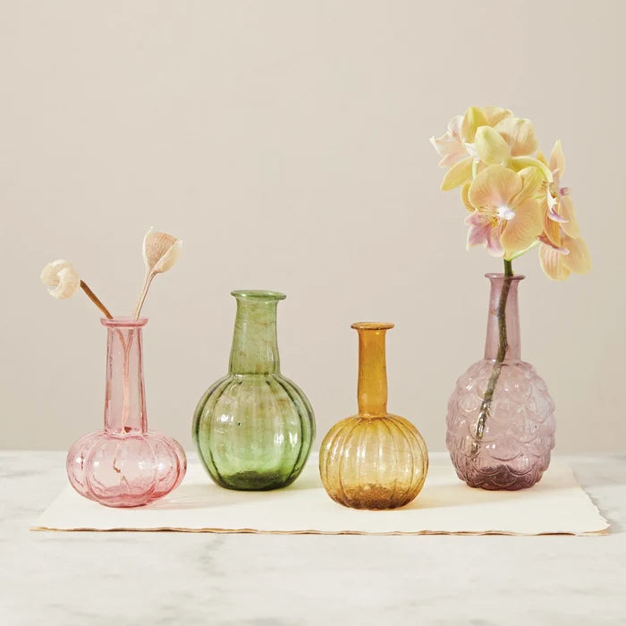 Hand-Blown Recycled Glass Vases
