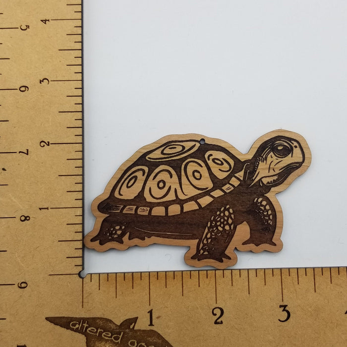 Handpan turtle wooden ornament
